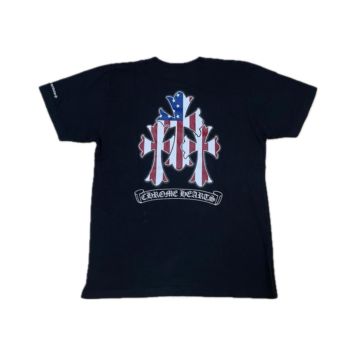 Chrome Hearts Triple Cross USA Flag Tee (vintage)