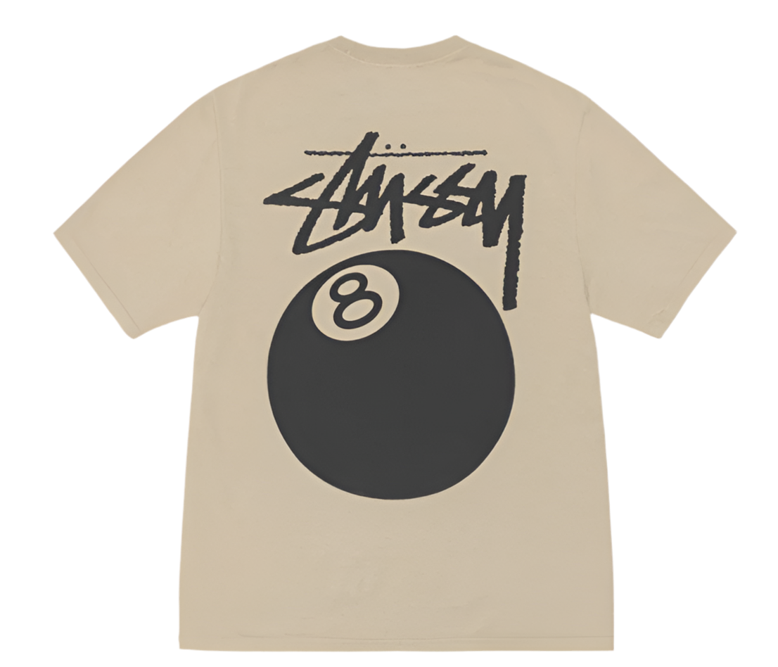 Stussy 8 Ball Pigment Dyed Khaki Tee (2024)