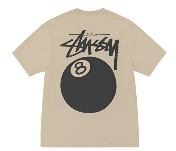 Stussy 8 Ball Pigment Dyed Khaki Tee (2024)