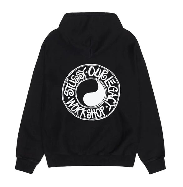 Stussy x Our Legacy Work Shop Buana Hoodie Black Pigment Dyed (2024)