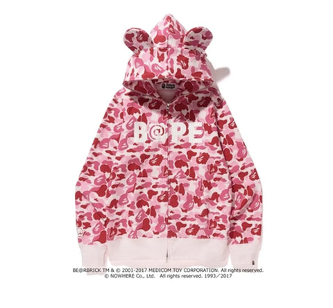 Bape ABC Camo Pink Bearbrick Full Zip Hoodie (2019)