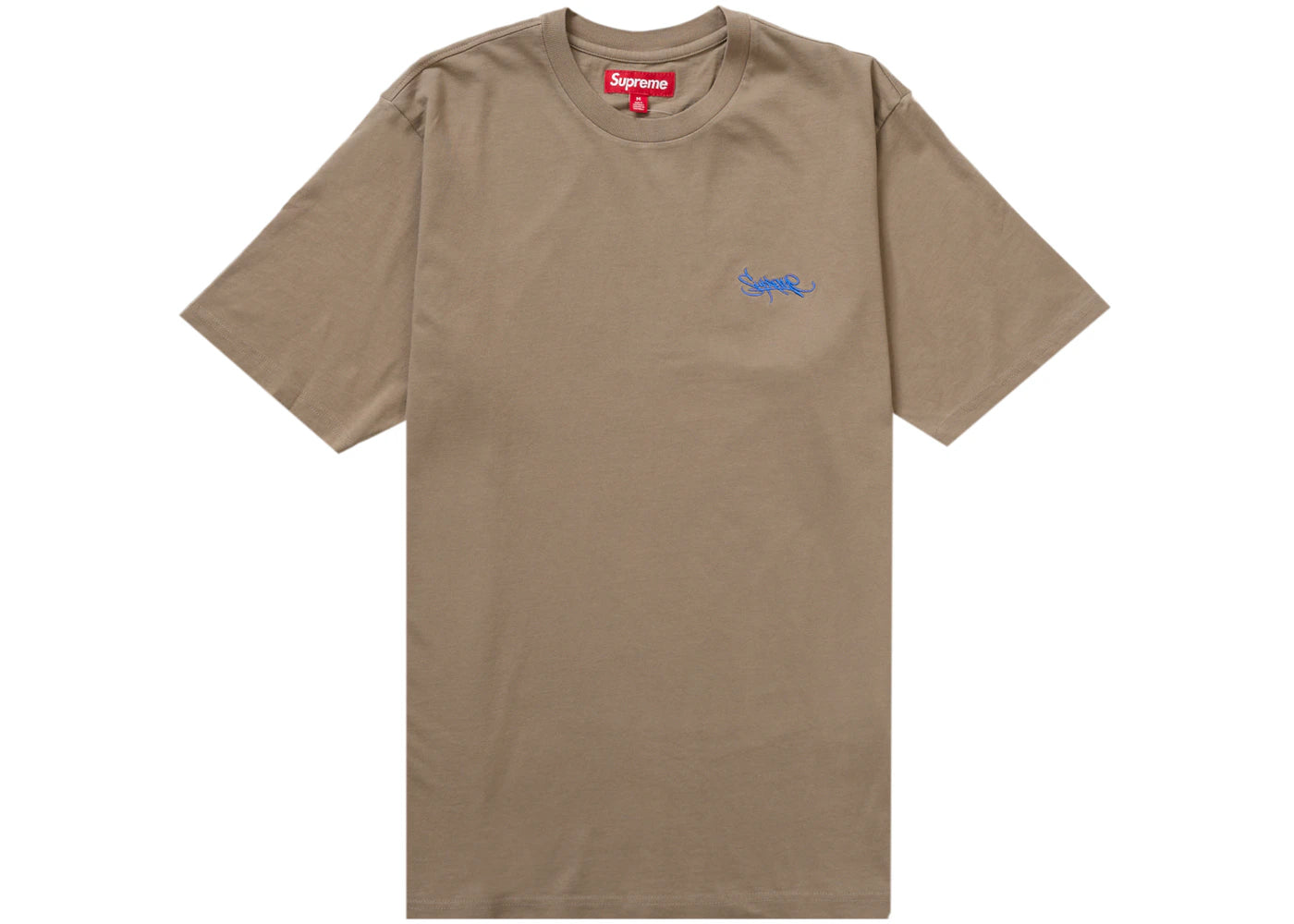 Supreme Washed Tag Dark Tan Tee (2024)