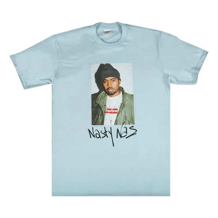 Supreme Nasty Nas Pale Blue Tee (2017)